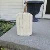 Medium White Jack-O-Lantern made from 2x4 and a natural branch as stem.